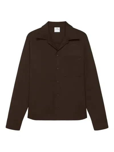 Courrèges Button-up Shirt In Brown