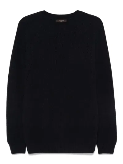 Zanone Raglan-sleeves Cashmere Sweater In Black