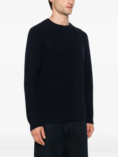 Zanone Raglan-sleeves Cashmere Sweater In Black