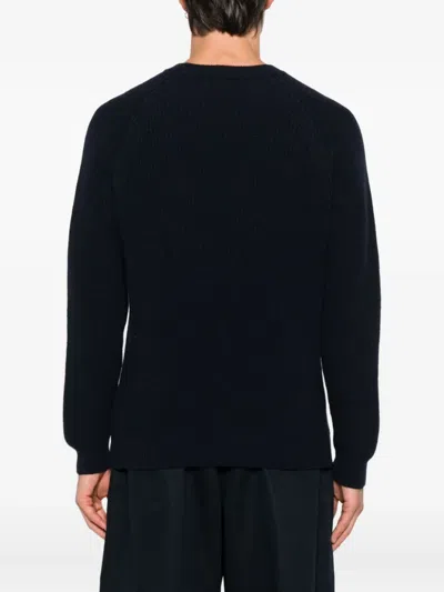 Zanone Raglan-sleeves Cashmere Sweater In Black