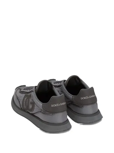 Dolce & Gabbana Cushion Nylon Sneakers Rubber Sole In Gray