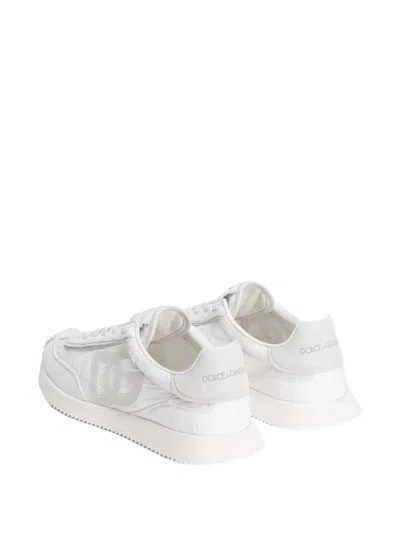 Dolce & Gabbana Cushion Sneaker In Mixed Materials Color White In White