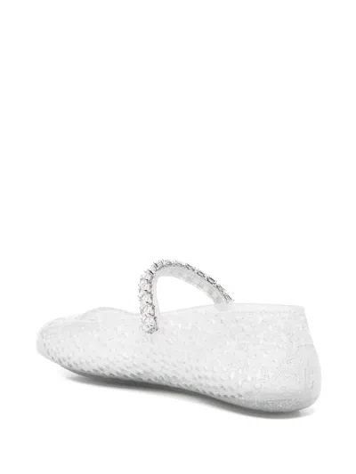Jimmy Choo The Jelly Transparent Ballet Flats With Crystals Women In Transparent