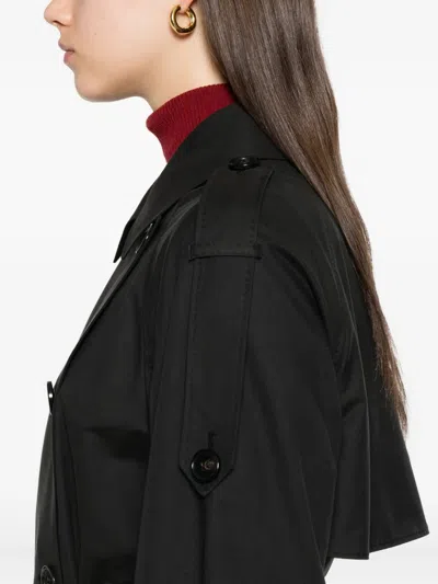 Max Mara Double-breasted Belted Jacket In Black