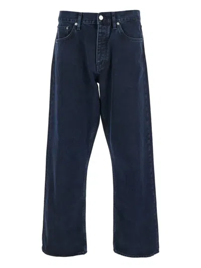 Sunflower Blue Jeans With Belt Loops And Logo Patch On The Rear In Denim Man In Blue