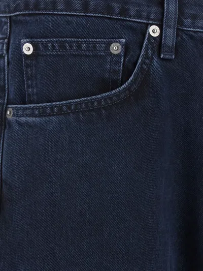 Sunflower Blue Jeans With Belt Loops And Logo Patch On The Rear In Denim Man In Blue