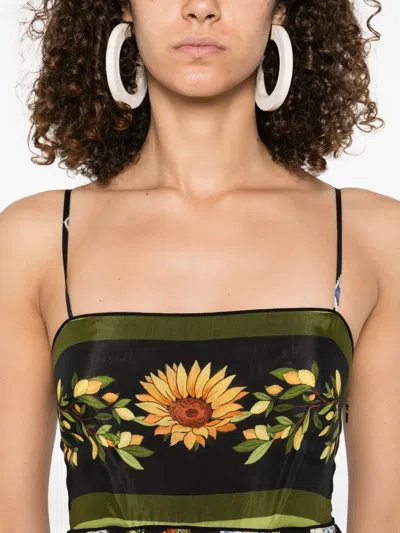 Farm Rio Trip Souvenir Maxi Dress In Black