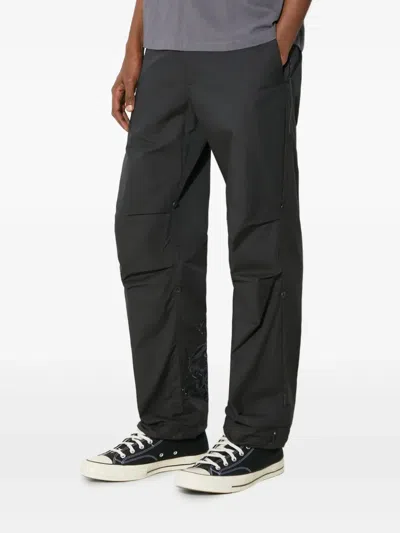 Maharishi Original Dragon Embroidered Trousers In Black