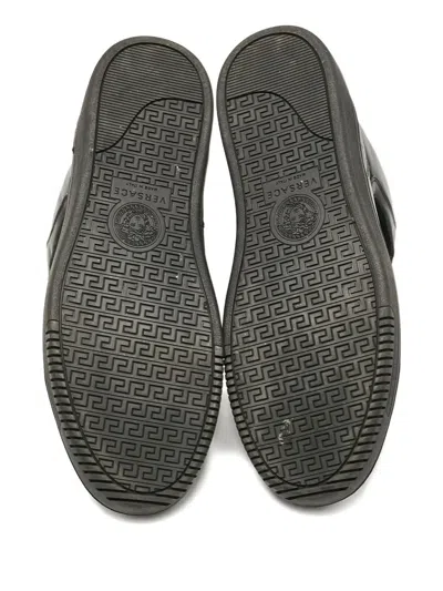 Pre-owned Versace Leather High-top Sneakers