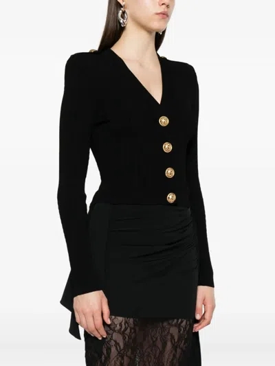 Balmain Ribbed Button-up Cardigan