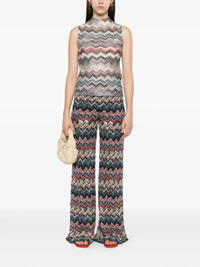 Missoni Zigzag Trousers In Multi