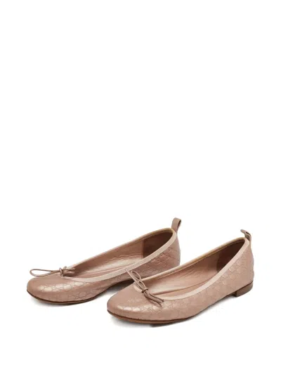 Pre-owned Gucci Leather Ballet Flats In Pink
