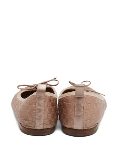 Pre-owned Gucci Leather Ballet Flats In Pink