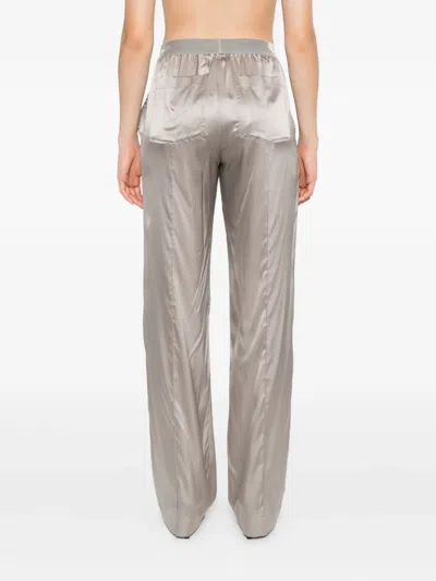 Tom Ford Silk Pants Pajama Elastic Waistband In Neutral