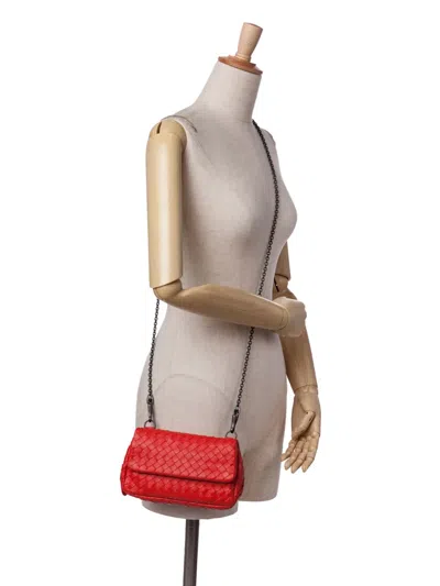 Pre-owned Bottega Veneta 2012-2025 Mini Nappa Intrecciato Expandable Chain Crossbody Bag