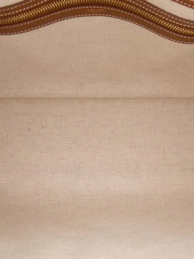Pre-owned Celine 2020 Triomphe Embroidered Canvas Horizontal Cabas Tote Bag