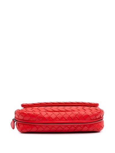 Pre-owned Bottega Veneta 2012-2025 Mini Nappa Intrecciato Expandable Chain Crossbody Bag