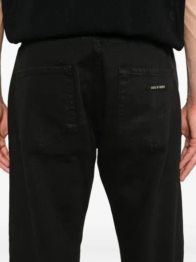 State Of Order Drawstring Jeans In Black