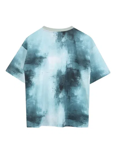Hugo Boss Abstract Print T-shirt In Blue