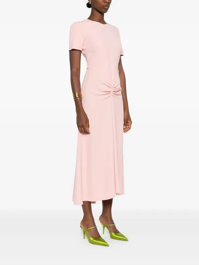 Victoria Beckham Short Sleeve Dress In Pink
