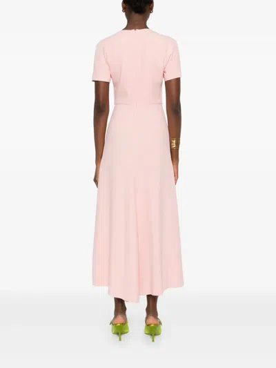 Victoria Beckham Short Sleeve Dress In Pink