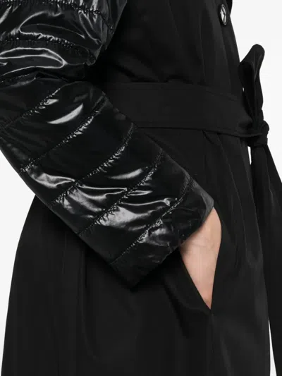 Herno Double-breasted Quilted Coat In Black