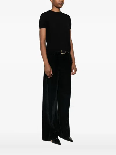 Lisa Yang Short-sleeve Cashmere Top