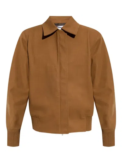 Stella Mccartney Pointed Collar Field Jacket In Brown