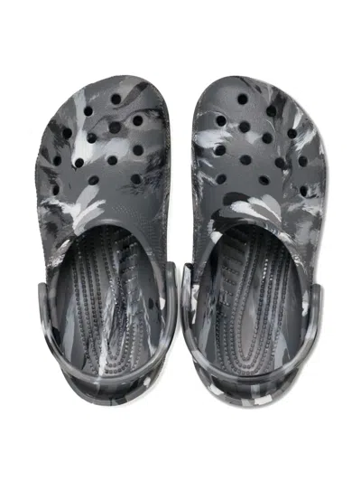 Crocs Camouflage-print Clogs In Gray