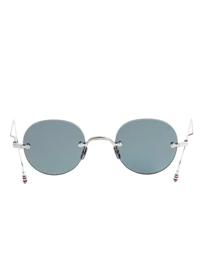Thom Browne Round-frame Sunglasses In Blue
