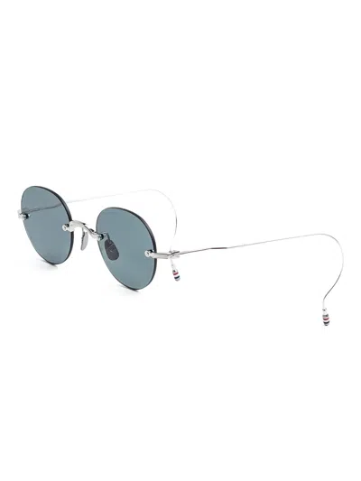 Thom Browne Round-frame Sunglasses In Blue