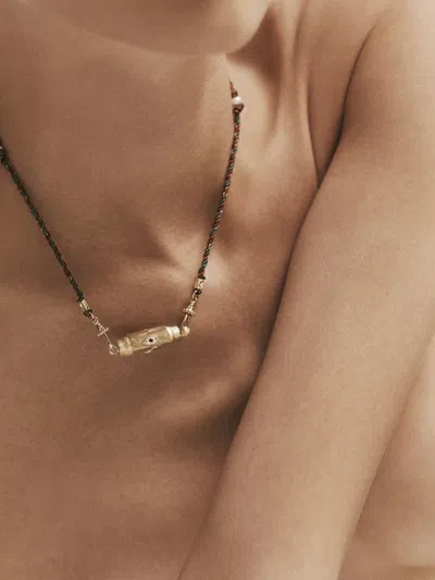 Marie Lichtenberg 14k Gold Mauli Necklace In Gold