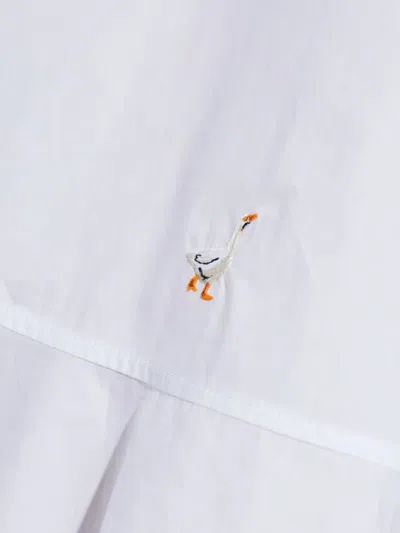 Moschino Embroidered-detail Maxi Dress In White