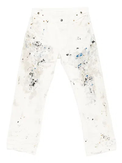 Mastercraft Union Paint-splatter Jeans In Neutral