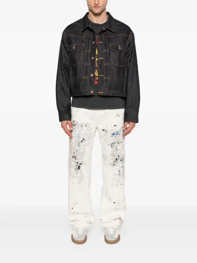 Mastercraft Union Paint-splatter Jeans In Neutral