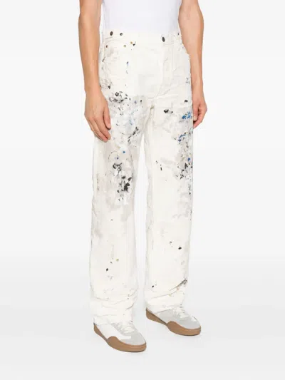Mastercraft Union Paint-splatter Jeans In Neutral