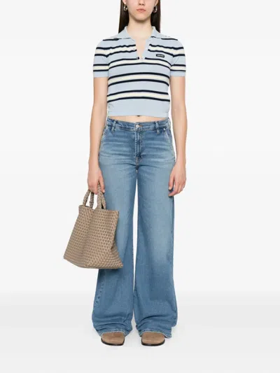 7 For All Mankind Denim Wide-leg Jeans In Blue