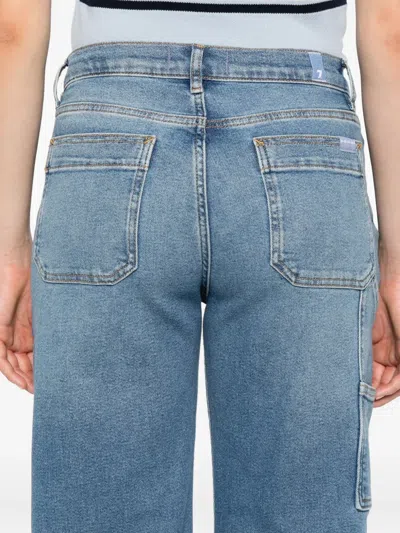 7 For All Mankind Denim Wide-leg Jeans In Blue