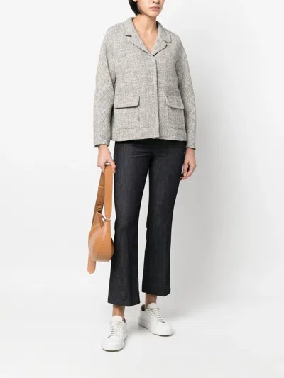 S Max Mara Cropped Bootcut Jeans In Black