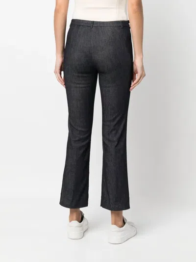 S Max Mara Cropped Bootcut Jeans In Black