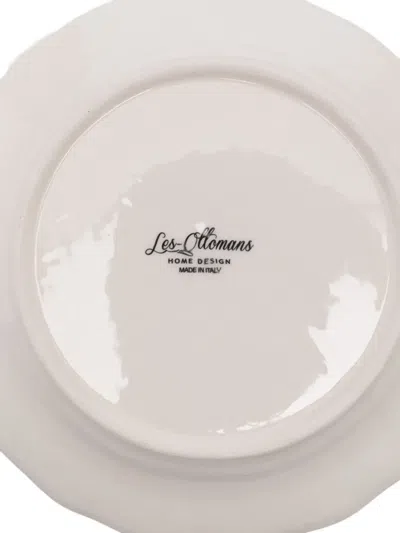 Les-ottomans Sea Stripes Plates (set Of Four) In Multi