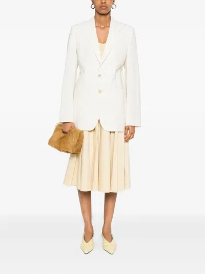 Marni Blazer In Beige Wool In White