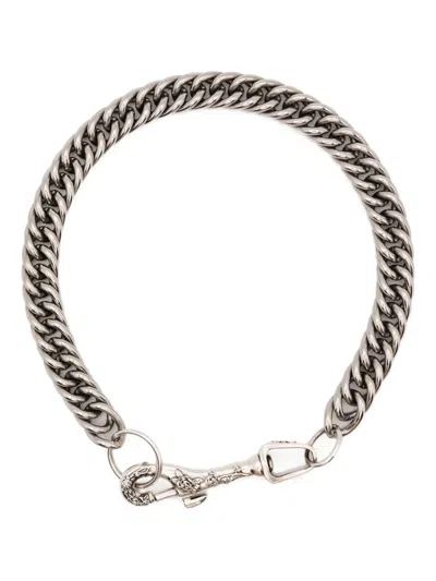 Enfants Riches Deprimes Rose-embellished Chain Necklace In Metallic