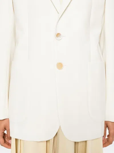 Marni Blazer In Beige Wool In White