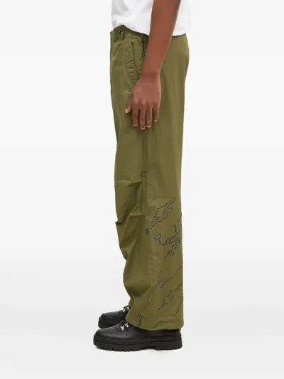 Maharishi Bonsai Landscape Loose Trousers In Green