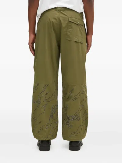 Maharishi Bonsai Landscape Loose Trousers In Green