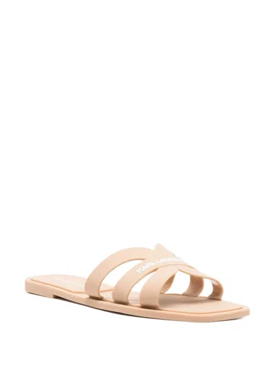 Karl Lagerfeld Logo-detail Three-strap Slides