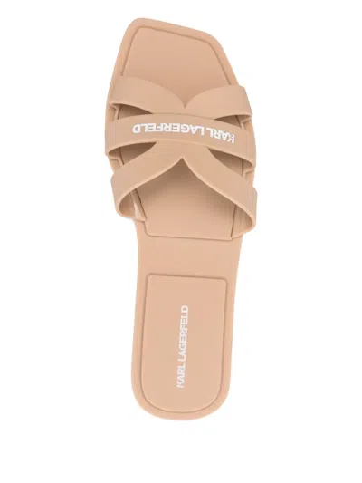 Karl Lagerfeld Logo-detail Three-strap Slides