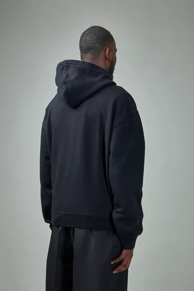 Jacquemus The Gros Grain Zip-up Hooded Sweatshirt In Black