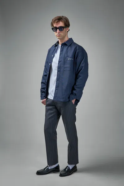 Jacquemus Le T-shirt Gros Grain T-shirt In Blue